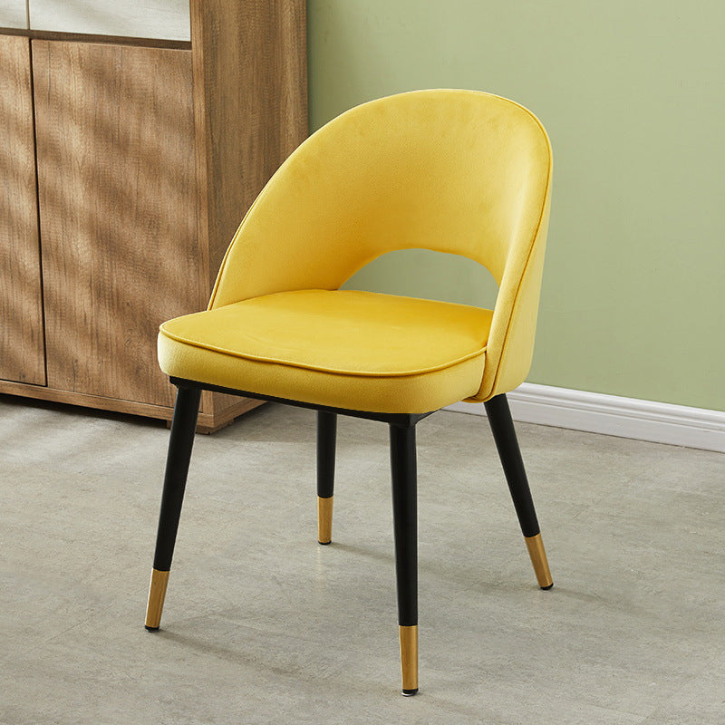 Modern Home Open Back Side Chair Matte Finish Fabric Dining Chair Clearhalo ' kitchen&dining_furn' 'Dining Chairs' 'Dining Tables & Seating' 'dining_chair' 'Furniture' 'furniture_dining_chair' 'Kitchen & Dining Furniture' 'kitchen' 4600483