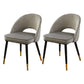 Modern Home Open Back Side Chair Matte Finish Fabric Dining Chair Dark Gray Set of 2 Clearhalo ' kitchen&dining_furn' 'Dining Chairs' 'Dining Tables & Seating' 'dining_chair' 'Furniture' 'furniture_dining_chair' 'Kitchen & Dining Furniture' 'kitchen' 4600484