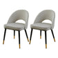 Modern Home Open Back Side Chair Matte Finish Fabric Dining Chair Light Gray Set of 2 Clearhalo ' kitchen&dining_furn' 'Dining Chairs' 'Dining Tables & Seating' 'dining_chair' 'Furniture' 'furniture_dining_chair' 'Kitchen & Dining Furniture' 'kitchen' 4600490