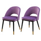 Modern Home Open Back Side Chair Matte Finish Fabric Dining Chair Purple Set of 2 Clearhalo ' kitchen&dining_furn' 'Dining Chairs' 'Dining Tables & Seating' 'dining_chair' 'Furniture' 'furniture_dining_chair' 'Kitchen & Dining Furniture' 'kitchen' 4600492