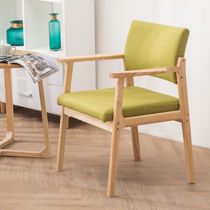 Modern Balcony Open Back Arm Chair Matte Finish Upholstered Dining Chair Clearhalo ' kitchen&dining_furn' 'Dining Chairs' 'Dining Tables & Seating' 'dining_chair' 'Furniture' 'furniture_dining_chair' 'Kitchen & Dining Furniture' 'kitchen' 4600501