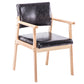 Modern Balcony Open Back Arm Chair Matte Finish Upholstered Dining Chair Black 1 Piece Clearhalo ' kitchen&dining_furn' 'Dining Chairs' 'Dining Tables & Seating' 'dining_chair' 'Furniture' 'furniture_dining_chair' 'Kitchen & Dining Furniture' 'kitchen' 4600505