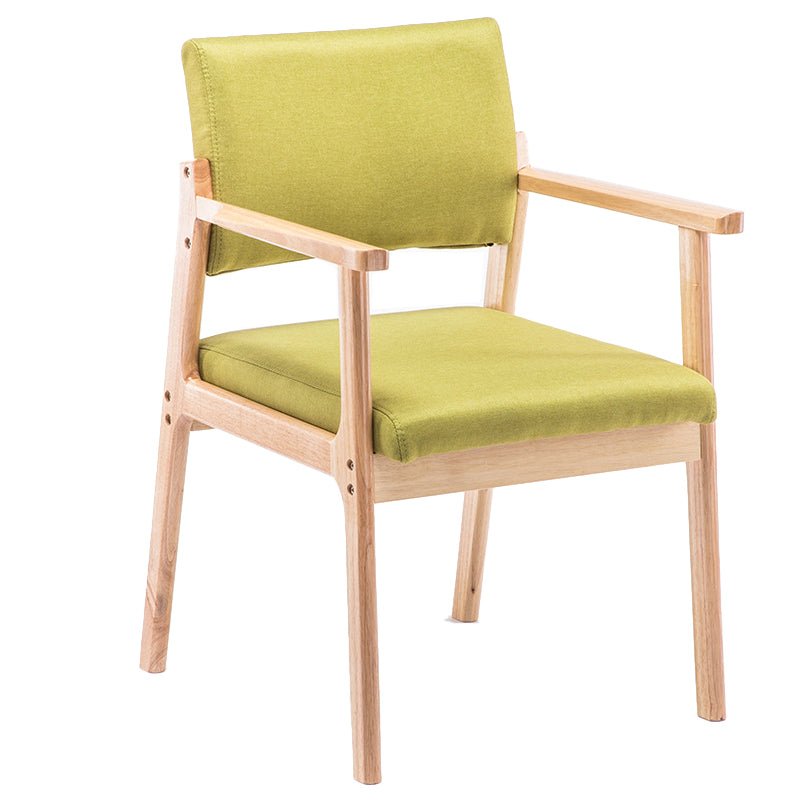 Modern Balcony Open Back Arm Chair Matte Finish Upholstered Dining Chair Green 1 Piece Clearhalo ' kitchen&dining_furn' 'Dining Chairs' 'Dining Tables & Seating' 'dining_chair' 'Furniture' 'furniture_dining_chair' 'Kitchen & Dining Furniture' 'kitchen' 4600512