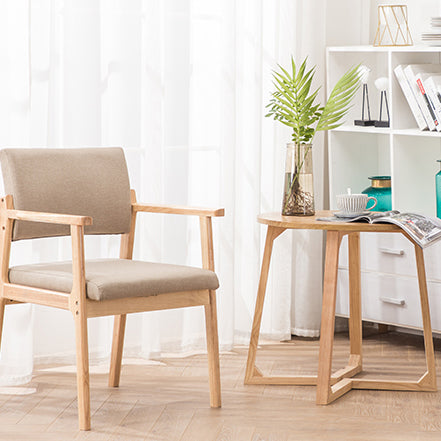 Modern Balcony Open Back Arm Chair Matte Finish Upholstered Dining Chair Clearhalo ' kitchen&dining_furn' 'Dining Chairs' 'Dining Tables & Seating' 'dining_chair' 'Furniture' 'furniture_dining_chair' 'Kitchen & Dining Furniture' 'kitchen' 4600515