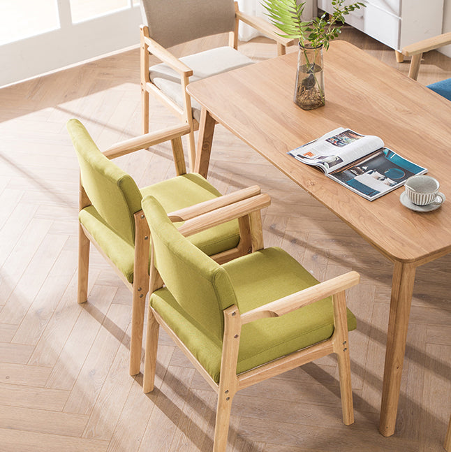 Modern Balcony Open Back Arm Chair Matte Finish Upholstered Dining Chair Clearhalo ' kitchen&dining_furn' 'Dining Chairs' 'Dining Tables & Seating' 'dining_chair' 'Furniture' 'furniture_dining_chair' 'Kitchen & Dining Furniture' 'kitchen' 4600520