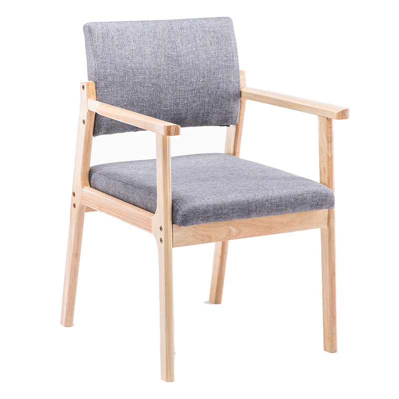 Modern Balcony Open Back Arm Chair Matte Finish Upholstered Dining Chair Smoke Gray 1 Piece Clearhalo ' kitchen&dining_furn' 'Dining Chairs' 'Dining Tables & Seating' 'dining_chair' 'Furniture' 'furniture_dining_chair' 'Kitchen & Dining Furniture' 'kitchen' 4600523