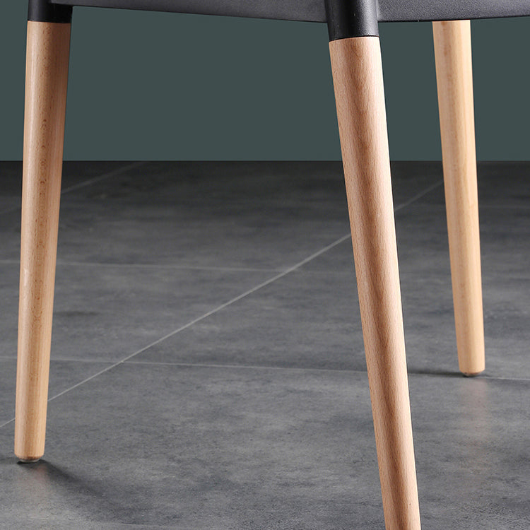 Modern Beech Wishbone Arm Chair Matte Finish Plastic Dining Chair Clearhalo ' kitchen&dining_furn' 'Dining Chairs' 'Dining Tables & Seating' 'dining_chair' 'Furniture' 'furniture_dining_chair' 'Kitchen & Dining Furniture' 'kitchen' 4600556