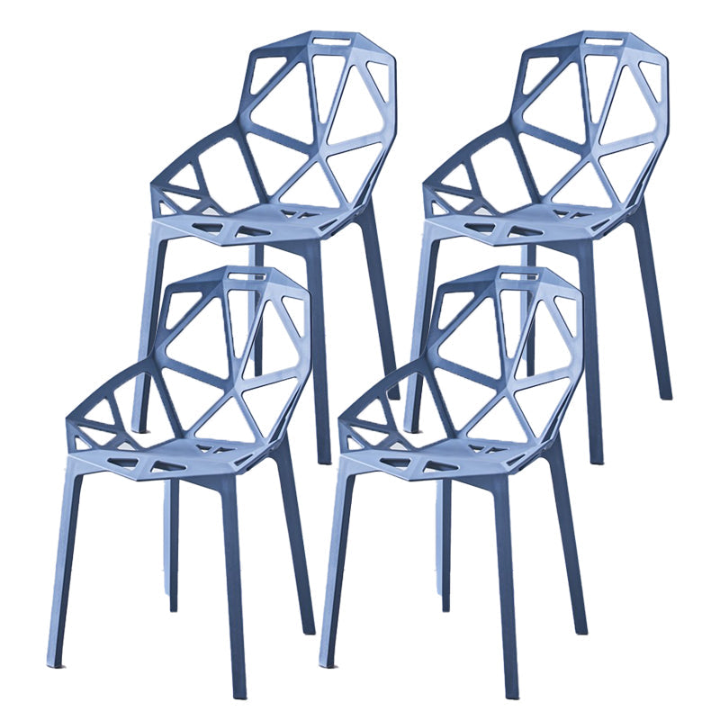 Modern Study Room Cross Back Side Chair Matte Finish Plastic Dining Chair Grey 4 Piece Set Clearhalo ' kitchen&dining_furn' 'Dining Chairs' 'Dining Tables & Seating' 'dining_chair' 'furn' 'furn_dining_chair' 'Furniture' 'furniture_dining_chair' 'Kitchen & Dining Furniture' 'kitchen' 4600599