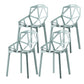 Modern Study Room Cross Back Side Chair Matte Finish Plastic Dining Chair Light Blue 4 Piece Set Clearhalo ' kitchen&dining_furn' 'Dining Chairs' 'Dining Tables & Seating' 'dining_chair' 'furn' 'furn_dining_chair' 'Furniture' 'furniture_dining_chair' 'Kitchen & Dining Furniture' 'kitchen' 4600605