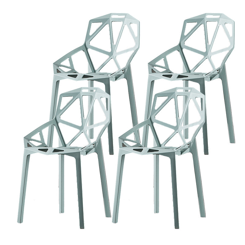 Modern Study Room Cross Back Side Chair Matte Finish Plastic Dining Chair Light Blue 4 Piece Set Clearhalo ' kitchen&dining_furn' 'Dining Chairs' 'Dining Tables & Seating' 'dining_chair' 'furn' 'furn_dining_chair' 'Furniture' 'furniture_dining_chair' 'Kitchen & Dining Furniture' 'kitchen' 4600605