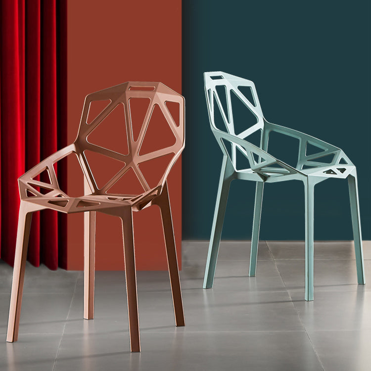 Modern Study Room Cross Back Side Chair Matte Finish Plastic Dining Chair Clearhalo ' kitchen&dining_furn' 'Dining Chairs' 'Dining Tables & Seating' 'dining_chair' 'furn' 'furn_dining_chair' 'Furniture' 'furniture_dining_chair' 'Kitchen & Dining Furniture' 'kitchen' 4600607