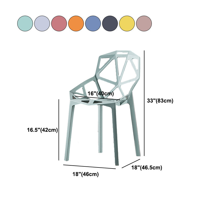 Modern Study Room Cross Back Side Chair Matte Finish Plastic Dining Chair Clearhalo ' kitchen&dining_furn' 'Dining Chairs' 'Dining Tables & Seating' 'dining_chair' 'furn' 'furn_dining_chair' 'Furniture' 'furniture_dining_chair' 'Kitchen & Dining Furniture' 'kitchen' 4600610