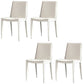 Contemporary Leather Dining Chair Armless Metal Dining Chairs for Restaurant Use Beige 4 Piece Set Clearhalo ' kitchen&dining_furn' 'Dining Chairs' 'Dining Tables & Seating' 'dining_chair' 'furn' 'furn_dining_chair' 'Furniture' 'furniture_dining_chair' 'Kitchen & Dining Furniture' 'kitchen' 4600615