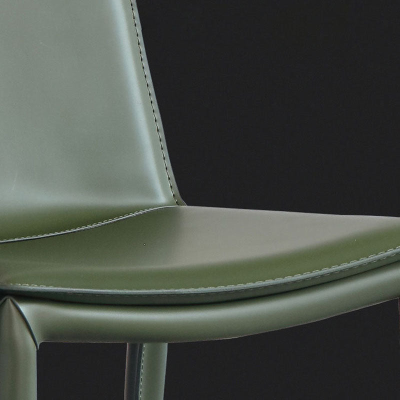 Contemporary Leather Dining Chair Armless Metal Dining Chairs for Restaurant Use Clearhalo ' kitchen&dining_furn' 'Dining Chairs' 'Dining Tables & Seating' 'dining_chair' 'furn' 'furn_dining_chair' 'Furniture' 'furniture_dining_chair' 'Kitchen & Dining Furniture' 'kitchen' 4600621