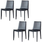 Contemporary Leather Dining Chair Armless Metal Dining Chairs for Restaurant Use Black 4 Piece Set Clearhalo ' kitchen&dining_furn' 'Dining Chairs' 'Dining Tables & Seating' 'dining_chair' 'furn' 'furn_dining_chair' 'Furniture' 'furniture_dining_chair' 'Kitchen & Dining Furniture' 'kitchen' 4600622