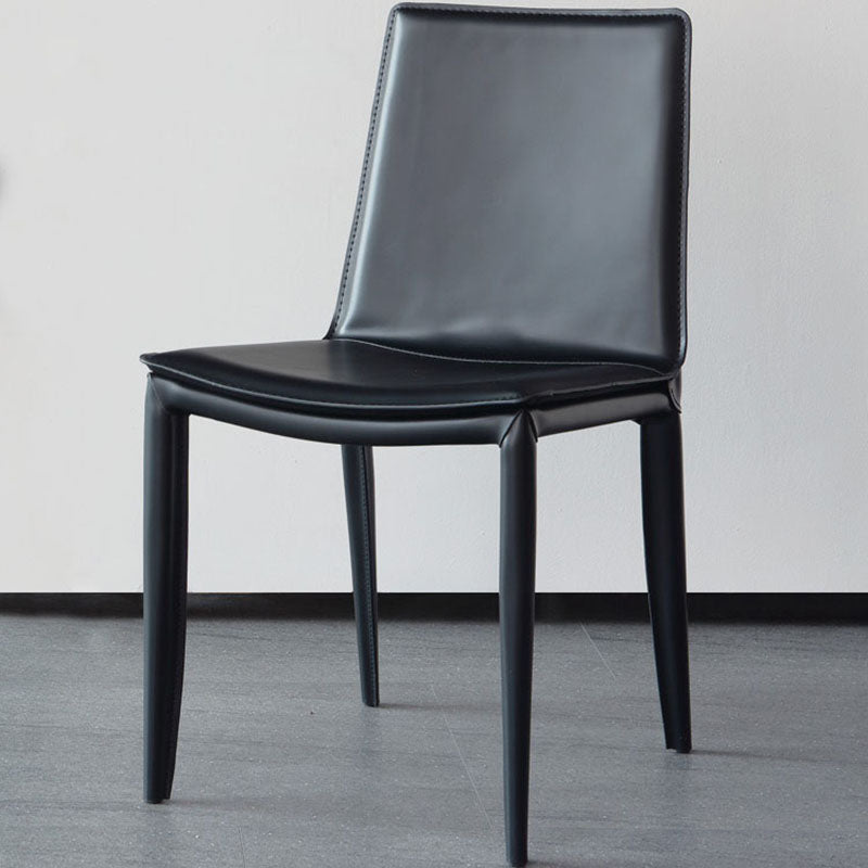 Contemporary Leather Dining Chair Armless Metal Dining Chairs for Restaurant Use Clearhalo ' kitchen&dining_furn' 'Dining Chairs' 'Dining Tables & Seating' 'dining_chair' 'furn' 'furn_dining_chair' 'Furniture' 'furniture_dining_chair' 'Kitchen & Dining Furniture' 'kitchen' 4600628