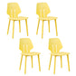 Scandinavian Colorful Plastic Dining Armless Chair Solid Back Chair Yellow 4 Piece Set Clearhalo ' kitchen&dining_furn' 'Dining Chairs' 'Dining Tables & Seating' 'dining_chair' 'furn' 'furn_dining_chair' 'Furniture' 'furniture_dining_chair' 'Kitchen & Dining Furniture' 'kitchen' 4600642