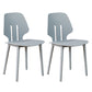 Scandinavian Colorful Plastic Dining Armless Chair Solid Back Chair Grey 2 Piece Set Clearhalo ' kitchen&dining_furn' 'Dining Chairs' 'Dining Tables & Seating' 'dining_chair' 'furn' 'furn_dining_chair' 'Furniture' 'furniture_dining_chair' 'Kitchen & Dining Furniture' 'kitchen' 4600644