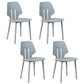 Scandinavian Colorful Plastic Dining Armless Chair Solid Back Chair Grey 4 Piece Set Clearhalo ' kitchen&dining_furn' 'Dining Chairs' 'Dining Tables & Seating' 'dining_chair' 'furn' 'furn_dining_chair' 'Furniture' 'furniture_dining_chair' 'Kitchen & Dining Furniture' 'kitchen' 4600646