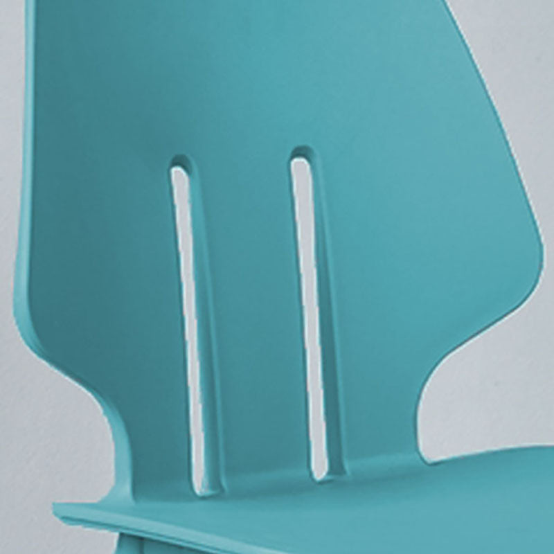 Scandinavian Colorful Plastic Dining Armless Chair Solid Back Chair Clearhalo ' kitchen&dining_furn' 'Dining Chairs' 'Dining Tables & Seating' 'dining_chair' 'furn' 'furn_dining_chair' 'Furniture' 'furniture_dining_chair' 'Kitchen & Dining Furniture' 'kitchen' 4600647