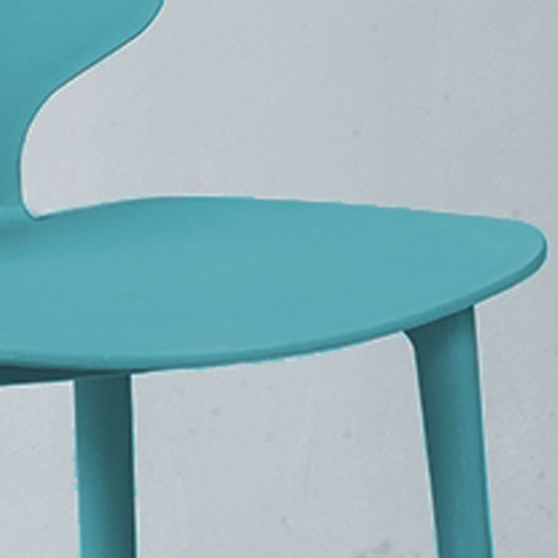 Scandinavian Colorful Plastic Dining Armless Chair Solid Back Chair Clearhalo ' kitchen&dining_furn' 'Dining Chairs' 'Dining Tables & Seating' 'dining_chair' 'furn' 'furn_dining_chair' 'Furniture' 'furniture_dining_chair' 'Kitchen & Dining Furniture' 'kitchen' 4600650