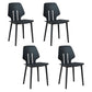 Scandinavian Colorful Plastic Dining Armless Chair Solid Back Chair Black 4 Piece Set Clearhalo ' kitchen&dining_furn' 'Dining Chairs' 'Dining Tables & Seating' 'dining_chair' 'furn' 'furn_dining_chair' 'Furniture' 'furniture_dining_chair' 'Kitchen & Dining Furniture' 'kitchen' 4600658