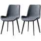 Contemporary Style Chairs Dining Armless Side Chairs with Metal Legs for Kitchen Blue 2 Piece Set Clearhalo ' kitchen&dining_furn' 'Dining Chairs' 'Dining Tables & Seating' 'dining_chair' 'furn' 'furn_dining_chair' 'Furniture' 'furniture_dining_chair' 'Kitchen & Dining Furniture' 'kitchen' 4600663