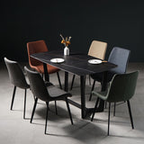 Contemporary Style Chairs Dining Armless Side Chairs with Metal Legs for Kitchen Clearhalo ' kitchen&dining_furn' 'Dining Chairs' 'Dining Tables & Seating' 'dining_chair' 'furn' 'furn_dining_chair' 'Furniture' 'furniture_dining_chair' 'Kitchen & Dining Furniture' 'kitchen' 4600666