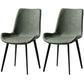 Contemporary Style Chairs Dining Armless Side Chairs with Metal Legs for Kitchen Green 2 Piece Set Clearhalo ' kitchen&dining_furn' 'Dining Chairs' 'Dining Tables & Seating' 'dining_chair' 'furn' 'furn_dining_chair' 'Furniture' 'furniture_dining_chair' 'Kitchen & Dining Furniture' 'kitchen' 4600668