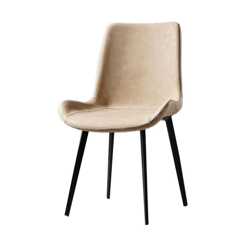 Contemporary Style Chairs Dining Armless Side Chairs with Metal Legs for Kitchen Clearhalo ' kitchen&dining_furn' 'Dining Chairs' 'Dining Tables & Seating' 'dining_chair' 'furn' 'furn_dining_chair' 'Furniture' 'furniture_dining_chair' 'Kitchen & Dining Furniture' 'kitchen' 4600669