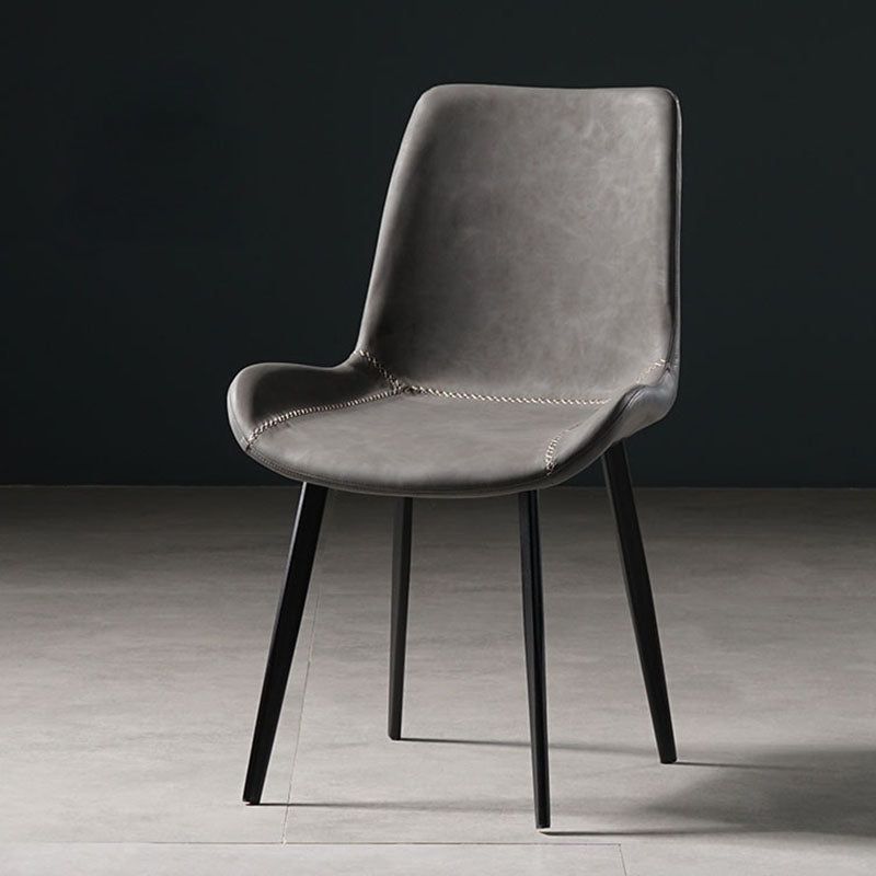 Contemporary Style Chairs Dining Armless Side Chairs with Metal Legs for Kitchen Light Gray 1 Piece Clearhalo ' kitchen&dining_furn' 'Dining Chairs' 'Dining Tables & Seating' 'dining_chair' 'furn' 'furn_dining_chair' 'Furniture' 'furniture_dining_chair' 'Kitchen & Dining Furniture' 'kitchen' 4600672