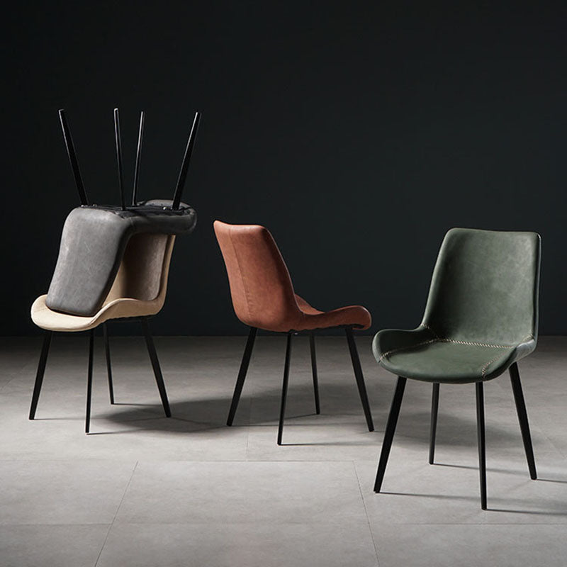 Contemporary Style Chairs Dining Armless Side Chairs with Metal Legs for Kitchen Clearhalo ' kitchen&dining_furn' 'Dining Chairs' 'Dining Tables & Seating' 'dining_chair' 'furn' 'furn_dining_chair' 'Furniture' 'furniture_dining_chair' 'Kitchen & Dining Furniture' 'kitchen' 4600678