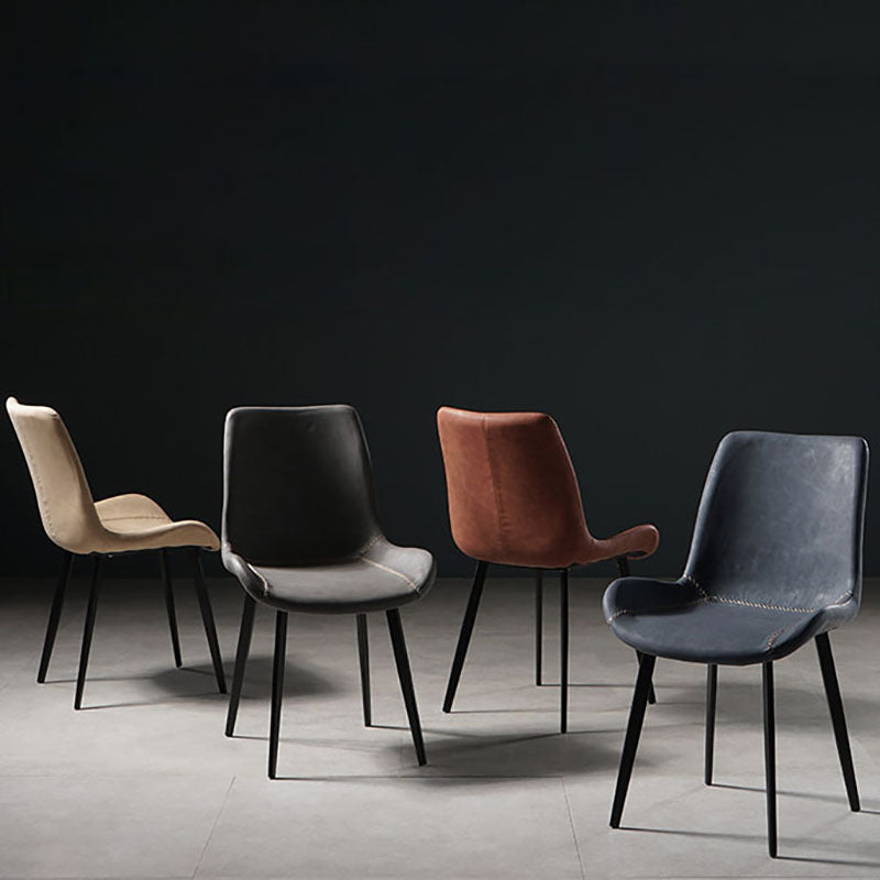 Contemporary Style Chairs Dining Armless Side Chairs with Metal Legs for Kitchen Clearhalo ' kitchen&dining_furn' 'Dining Chairs' 'Dining Tables & Seating' 'dining_chair' 'furn' 'furn_dining_chair' 'Furniture' 'furniture_dining_chair' 'Kitchen & Dining Furniture' 'kitchen' 4600680