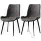 Contemporary Style Chairs Dining Armless Side Chairs with Metal Legs for Kitchen Dark Gray 2 Piece Set Clearhalo ' kitchen&dining_furn' 'Dining Chairs' 'Dining Tables & Seating' 'dining_chair' 'furn' 'furn_dining_chair' 'Furniture' 'furniture_dining_chair' 'Kitchen & Dining Furniture' 'kitchen' 4600681