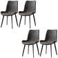 Contemporary Style Chairs Dining Armless Side Chairs with Metal Legs for Kitchen Dark Gray 4 Piece Set Clearhalo ' kitchen&dining_furn' 'Dining Chairs' 'Dining Tables & Seating' 'dining_chair' 'furn' 'furn_dining_chair' 'Furniture' 'furniture_dining_chair' 'Kitchen & Dining Furniture' 'kitchen' 4600682