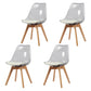 Scandinavian PU Leather Dining Chairs Armless Solid Back Chair Smoke Gray Set of 4 Clearhalo ' kitchen&dining_furn' 'Dining Chairs' 'Dining Tables & Seating' 'dining_chair' 'Furniture' 'furniture_dining_chair' 'Kitchen & Dining Furniture' 'kitchen' 4600700