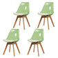 Scandinavian PU Leather Dining Chairs Armless Solid Back Chair Green Set of 4 Clearhalo ' kitchen&dining_furn' 'Dining Chairs' 'Dining Tables & Seating' 'dining_chair' 'Furniture' 'furniture_dining_chair' 'Kitchen & Dining Furniture' 'kitchen' 4600706