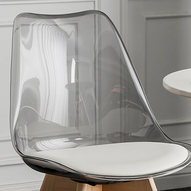 Scandinavian PU Leather Dining Chairs Armless Solid Back Chair Clearhalo ' kitchen&dining_furn' 'Dining Chairs' 'Dining Tables & Seating' 'dining_chair' 'Furniture' 'furniture_dining_chair' 'Kitchen & Dining Furniture' 'kitchen' 4600707