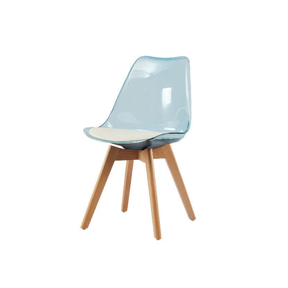 Scandinavian PU Leather Dining Chairs Armless Solid Back Chair Blue 1 Piece Clearhalo ' kitchen&dining_furn' 'Dining Chairs' 'Dining Tables & Seating' 'dining_chair' 'Furniture' 'furniture_dining_chair' 'Kitchen & Dining Furniture' 'kitchen' 4600709