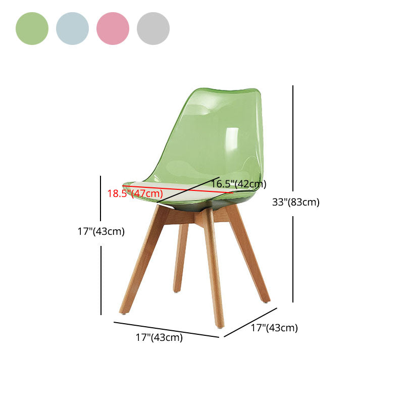 Scandinavian PU Leather Dining Chairs Armless Solid Back Chair Clearhalo ' kitchen&dining_furn' 'Dining Chairs' 'Dining Tables & Seating' 'dining_chair' 'Furniture' 'furniture_dining_chair' 'Kitchen & Dining Furniture' 'kitchen' 4600717