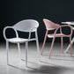 Contemporary Chairs Dining Arm Open Back Plastic Side Chair for Kitchen Clearhalo ' kitchen&dining_furn' 'Dining Chairs' 'Dining Tables & Seating' 'dining_chair' 'furn' 'furn_dining_chair' 'Furniture' 'furniture_dining_chair' 'Kitchen & Dining Furniture' 'kitchen' 4600718