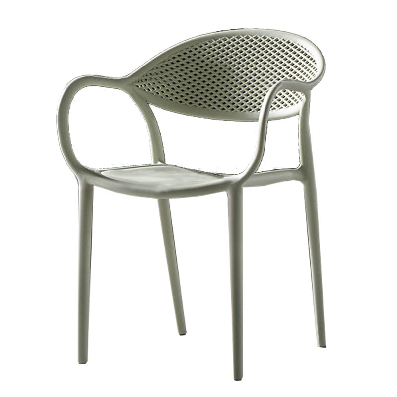 Contemporary Chairs Dining Arm Open Back Plastic Side Chair for Kitchen Green 1 Piece Clearhalo ' kitchen&dining_furn' 'Dining Chairs' 'Dining Tables & Seating' 'dining_chair' 'furn' 'furn_dining_chair' 'Furniture' 'furniture_dining_chair' 'Kitchen & Dining Furniture' 'kitchen' 4600730