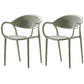 Contemporary Chairs Dining Arm Open Back Plastic Side Chair for Kitchen Green 2 Piece Set Clearhalo ' kitchen&dining_furn' 'Dining Chairs' 'Dining Tables & Seating' 'dining_chair' 'furn' 'furn_dining_chair' 'Furniture' 'furniture_dining_chair' 'Kitchen & Dining Furniture' 'kitchen' 4600732