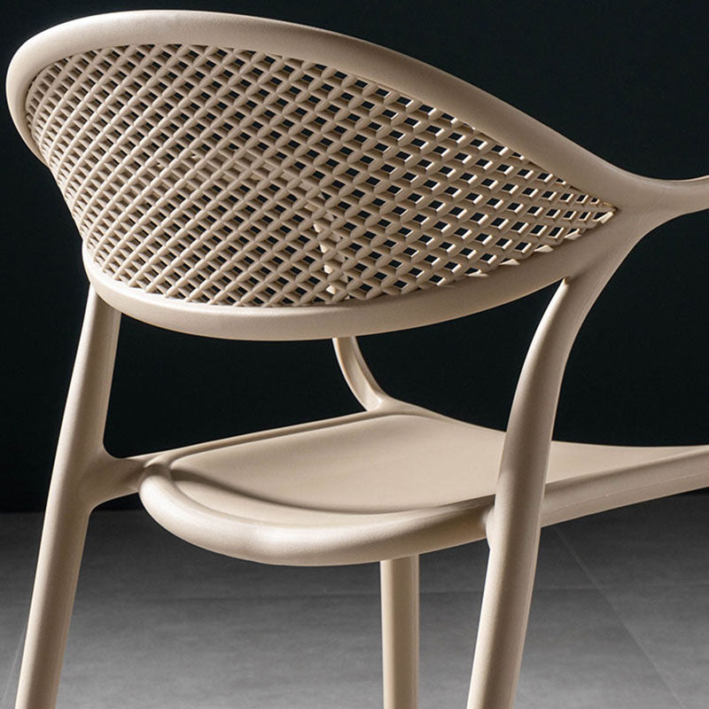 Contemporary Chairs Dining Arm Open Back Plastic Side Chair for Kitchen Clearhalo ' kitchen&dining_furn' 'Dining Chairs' 'Dining Tables & Seating' 'dining_chair' 'furn' 'furn_dining_chair' 'Furniture' 'furniture_dining_chair' 'Kitchen & Dining Furniture' 'kitchen' 4600733