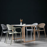 Contemporary Chairs Dining Arm Open Back Plastic Side Chair for Kitchen Clearhalo ' kitchen&dining_furn' 'Dining Chairs' 'Dining Tables & Seating' 'dining_chair' 'furn' 'furn_dining_chair' 'Furniture' 'furniture_dining_chair' 'Kitchen & Dining Furniture' 'kitchen' 4600742