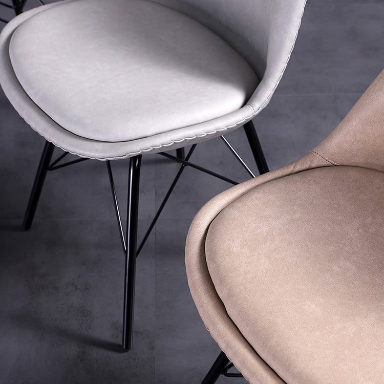 Contemporary Style Chairs Dining Armless Side Chair with Metal Legs for Kitchen Clearhalo ' kitchen&dining_furn' 'Dining Chairs' 'Dining Tables & Seating' 'dining_chair' 'Furniture' 'furniture_dining_chair' 'Kitchen & Dining Furniture' 'kitchen' 4600770