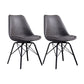 Contemporary Style Chairs Dining Armless Side Chair with Metal Legs for Kitchen Black-Gray Set of 2 Clearhalo ' kitchen&dining_furn' 'Dining Chairs' 'Dining Tables & Seating' 'dining_chair' 'Furniture' 'furniture_dining_chair' 'Kitchen & Dining Furniture' 'kitchen' 4600776