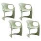 Scandinavian Plastic Dining Arm Chairs Solid Back Chair for Home Green 4 Piece Set Clearhalo ' kitchen&dining_furn' 'Dining Chairs' 'Dining Tables & Seating' 'dining_chair' 'furn' 'furn_dining_chair' 'Furniture' 'furniture_dining_chair' 'Kitchen & Dining Furniture' 'kitchen' 4600782