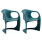 Scandinavian Plastic Dining Arm Chairs Solid Back Chair for Home Peacock Green 2 Piece Set Clearhalo ' kitchen&dining_furn' 'Dining Chairs' 'Dining Tables & Seating' 'dining_chair' 'furn' 'furn_dining_chair' 'Furniture' 'furniture_dining_chair' 'Kitchen & Dining Furniture' 'kitchen' 4600783