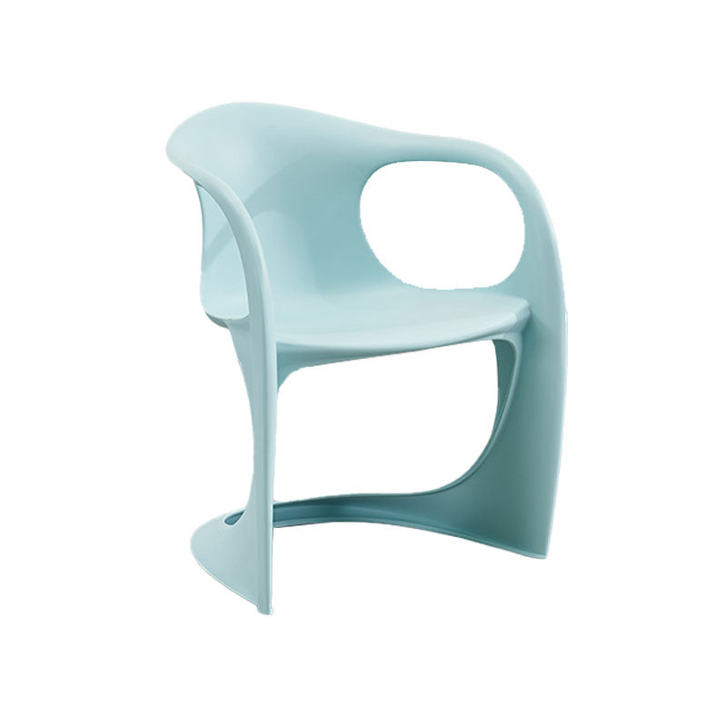 Scandinavian Plastic Dining Arm Chairs Solid Back Chair for Home Clearhalo ' kitchen&dining_furn' 'Dining Chairs' 'Dining Tables & Seating' 'dining_chair' 'furn' 'furn_dining_chair' 'Furniture' 'furniture_dining_chair' 'Kitchen & Dining Furniture' 'kitchen' 4600788